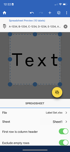 Spreadsheet properties