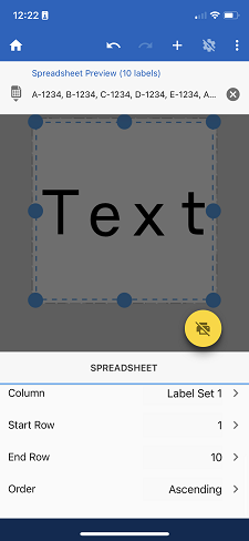 Spreadsheet properties