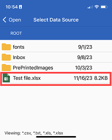 Select data source