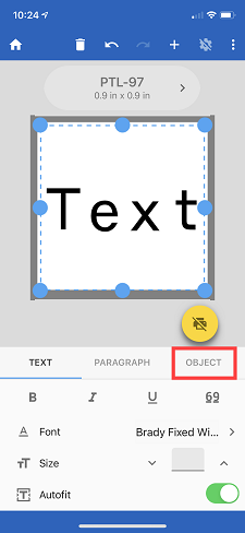 Object tab