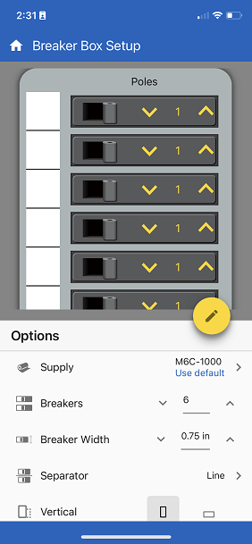 Breaker Box settings