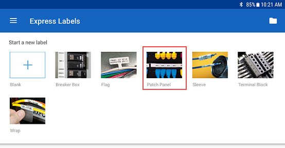 Express Labels Mobile App - Main Menu - Patch Panel.png