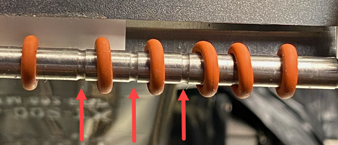 Grooves on the o-ring shaft